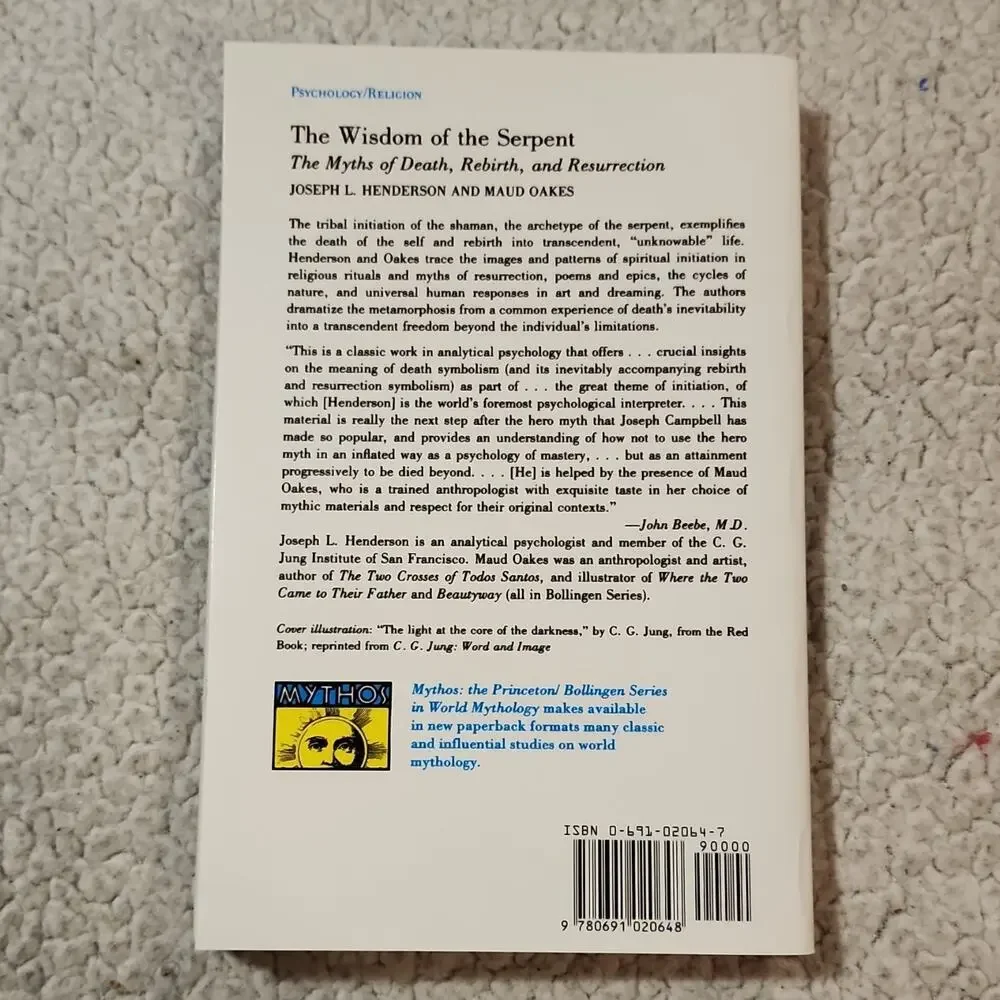 The Wisdom of the Serpent by Joseph L. Henderson & Maud Oakes PB Princeton